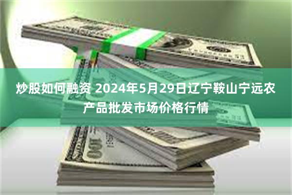 炒股如何融资 2024年5月29日辽宁鞍山宁远农产品批发市场价格行情