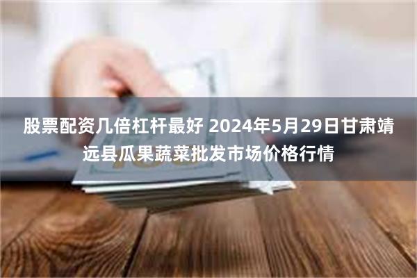 股票配资几倍杠杆最好 2024年5月29日甘肃靖远县瓜果蔬菜批发市场价格行情